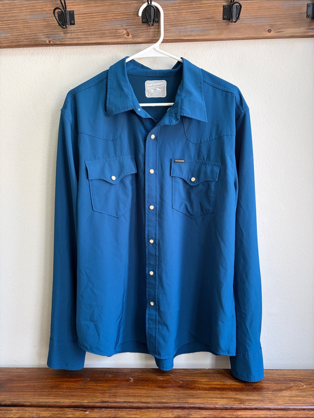 Tecovas Men's Performance Western Pearl Snap Modern Fit Shirt